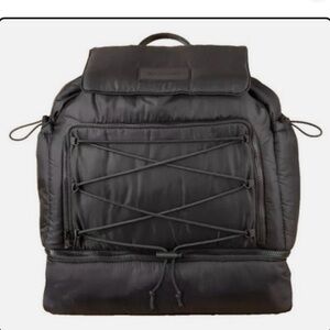 Blogilates Puffer Backpack Black Multi-Compartment Gym